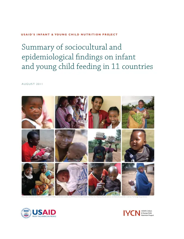 Sociocultural and Epidemiological Findings on Infant and Young Child Feeding