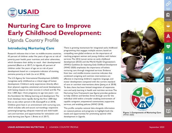 Nurturing Care for Early Childhood Development: Uganda Country Profile