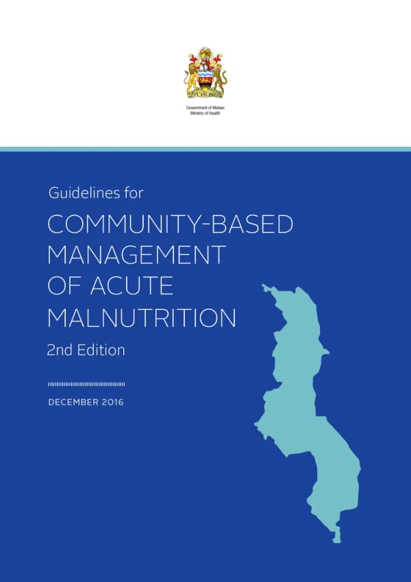 Malawi Guidelines for Community-Based Management of Acute Malnutrition, 2nd Edition