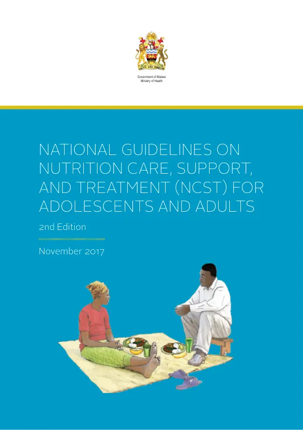 Malawi National Guidelines on Nutrition Care, Support, and Treatment for Adolescents and Adults (2nd Edition, Nov 2017)