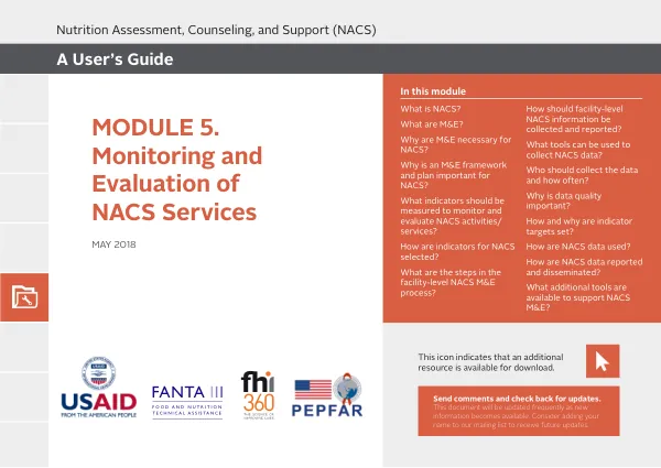 NACS Services: Monitoring and Evaluation (Module 5)