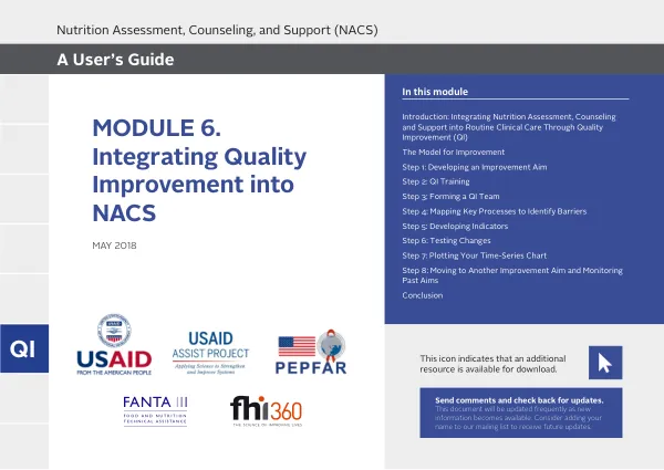 Integrating Quality Improvement into NACS: Module 6