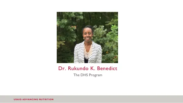 Webinar on Population-Based Survey Data Use for Nutrition Indicators