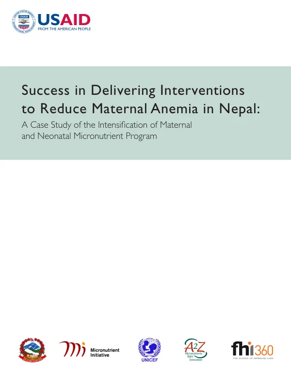 Reducing Anemia in Nepal: A Case Study
