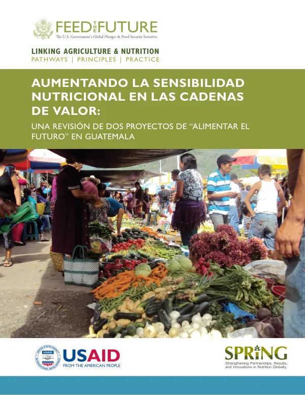 Increasing Nutritional Sensitivity in Value Chains: Review of Two Feed the Future Projects in Guatemala