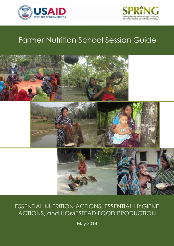 Farmer Nutrition School Session Guide - May 2014