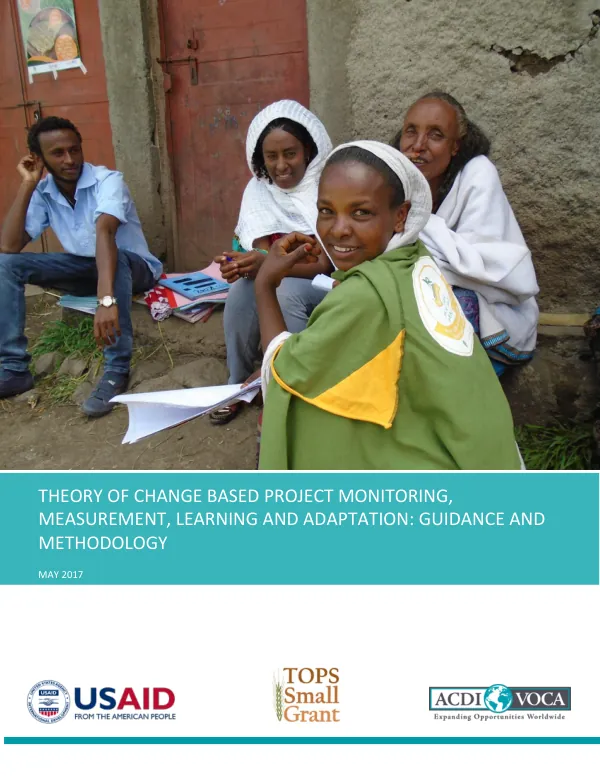 Theory of Change-Based Project Monitoring, Measurement, Learning, and Adaptation Guidance and Methodology