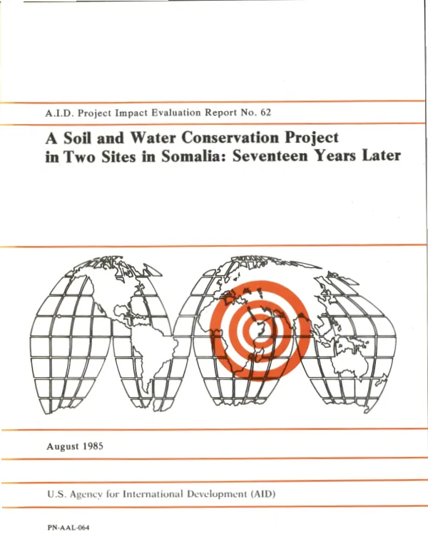 Soil and water conservation project in two sites in Somalia : seventeen years later