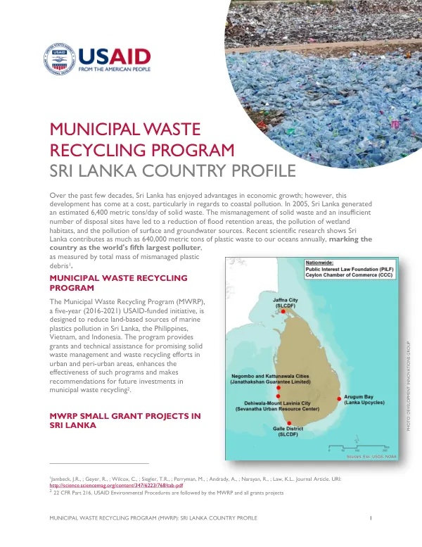 MWRP Sri Lanka Profile