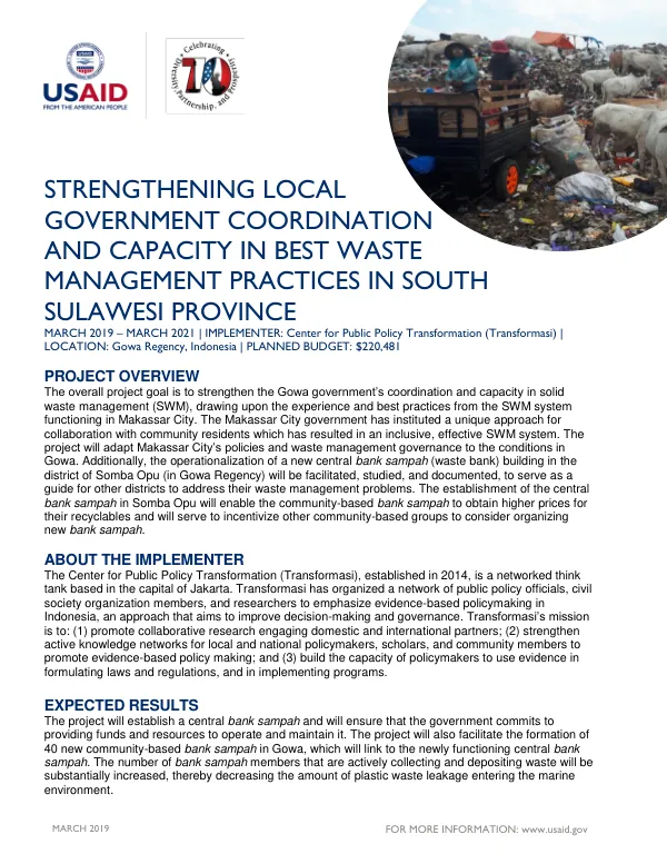 2019 USAID Indonesia Transformasi Fact Sheet
