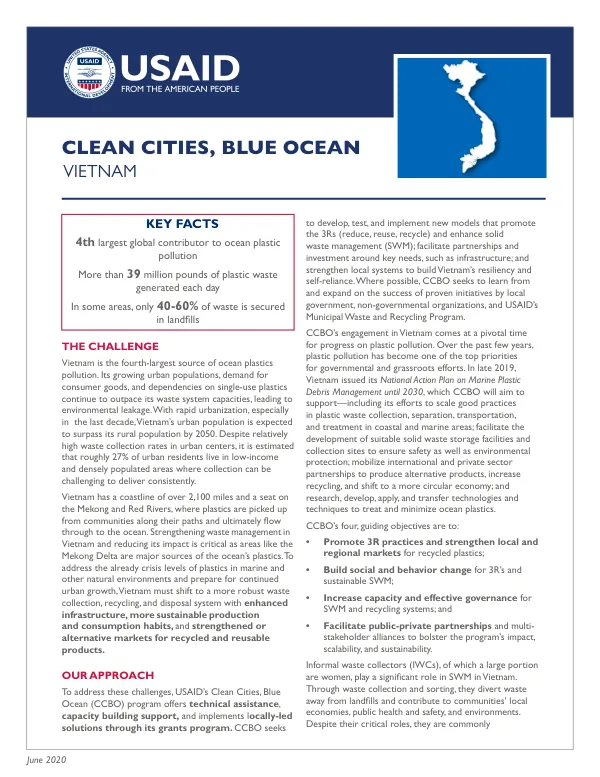 Vietnam Plastic Pollution and Waste Management Factsheet