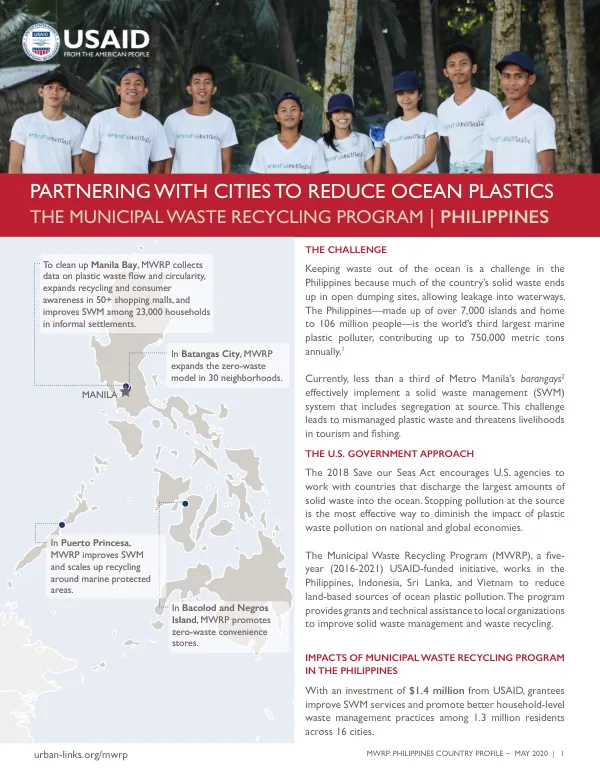 MWRP Philippines Country Profile: Addressing Ocean Plastic Pollution