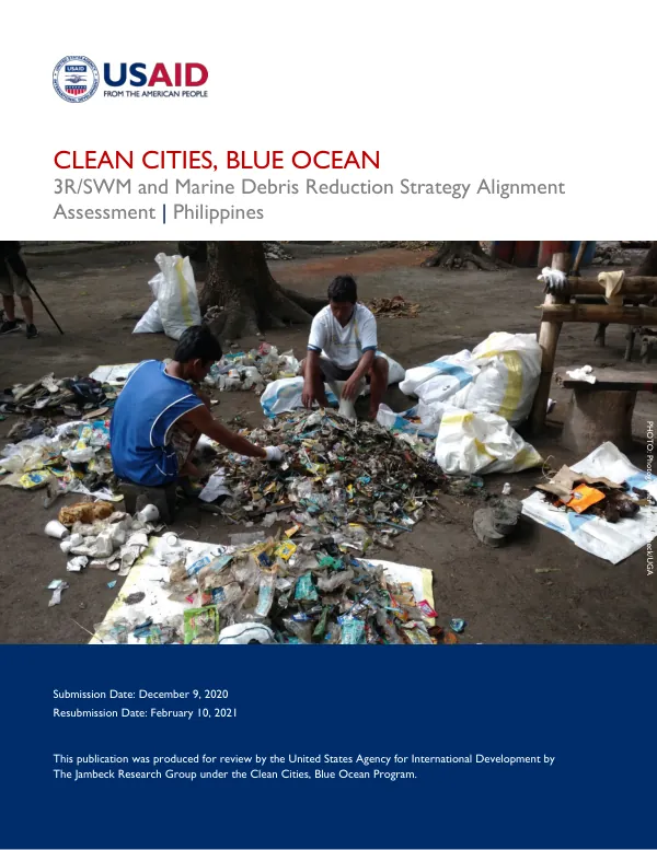 Philippines Marine Debris Strategy Alignment Assessment Report
