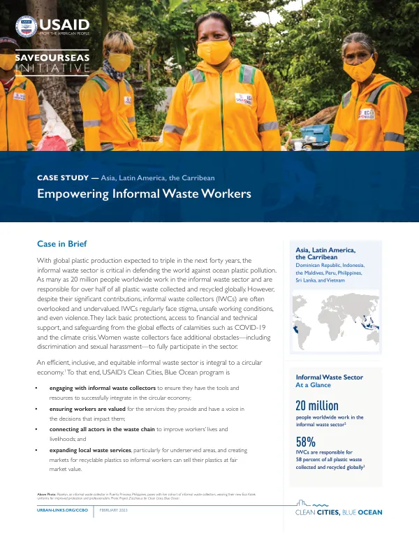 Empowering Informal Waste Workers: A Clean Cities, Blue Ocean Case Study