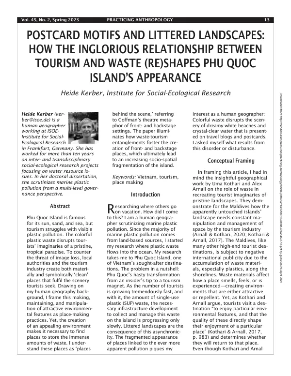 Postcard Motifs and Littered Landscapes: Tourism, Waste, and Phu Quoc Island's Appearance