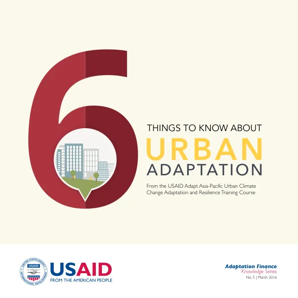 6 Things to Know about Urban Adaptation to Climate Change