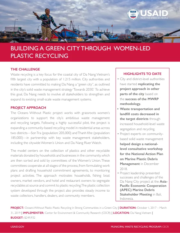 Building a Green City Through Women-Led Plastic Recycling