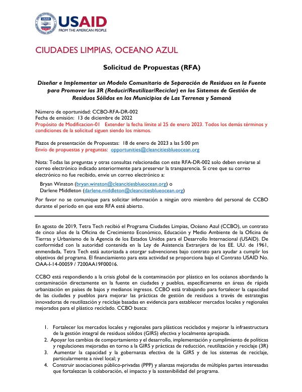 CCBO RFA DR 002 For Distribution ESPANOL 1