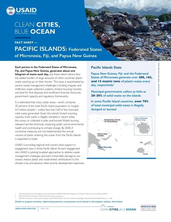 CCBO Fact Sheet: Pacific Islands Waste Management