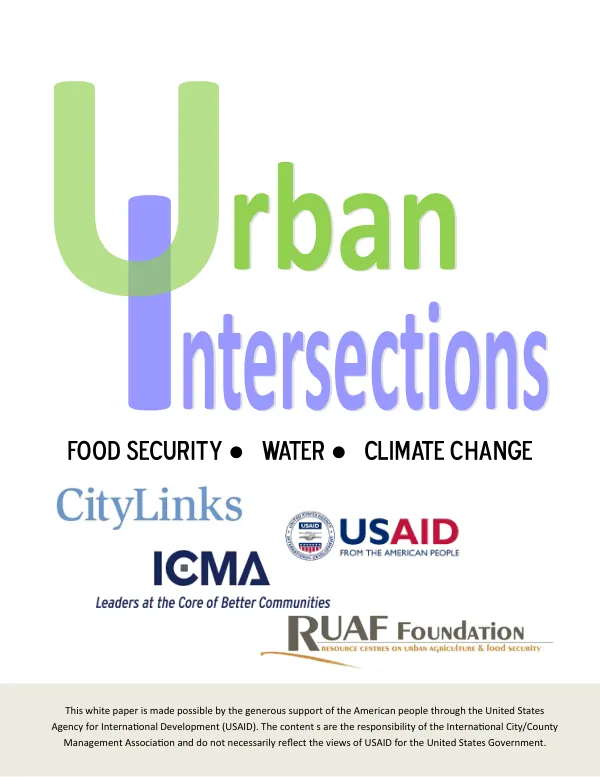 Cover Page: Food Security, Water, and Climate Change White Paper