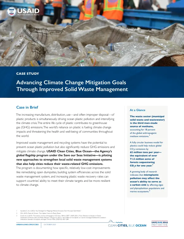 Climate Change Mitigation Through Improved Solid Waste Management: A Case Study