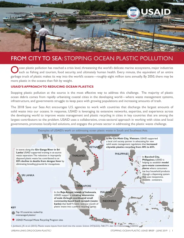 USAID Brief: Stopping Ocean Plastic Pollution