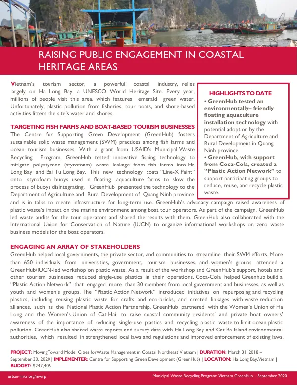 GreenHub: Public Engagement in Coastal Heritage Waste Management