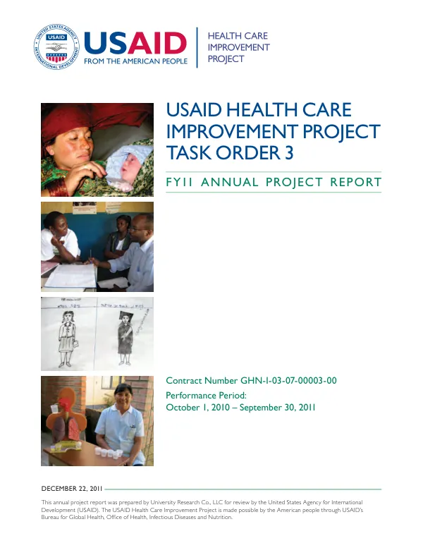 USAID Health Care Improvement (HCI) FY11 Annual Project Report
