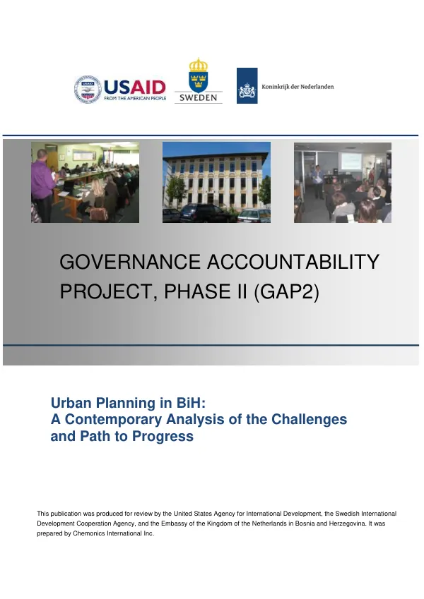 Urban Planning in BiH: Analysis and Improvement Measures