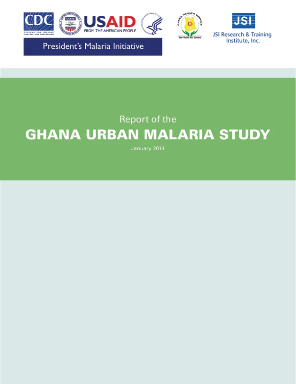Ghana Urban Malaria Study Report