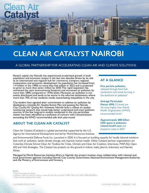 Sources of Air Pollution in Nairobi - February 2023