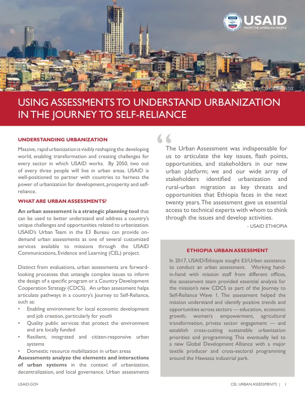 USAID Urban Assessments: A Two-Page Brief