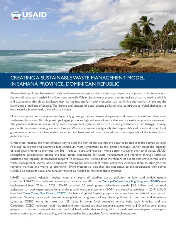 USAID CCBO DR Case Study: August 2022 Final