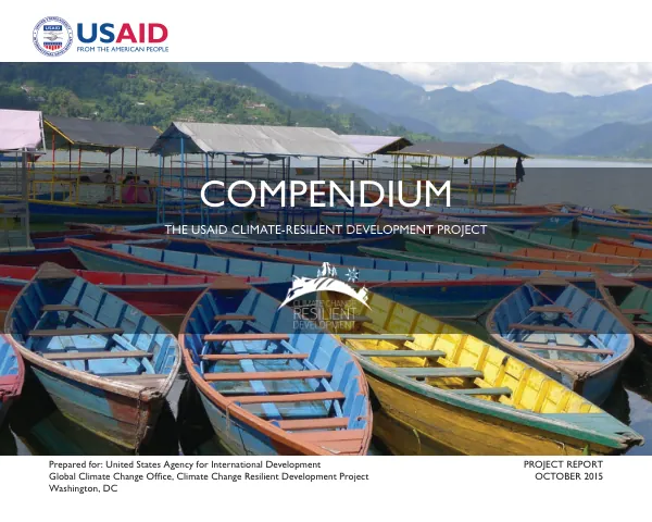 USAID Climate-Resilient Development Project: Final Report