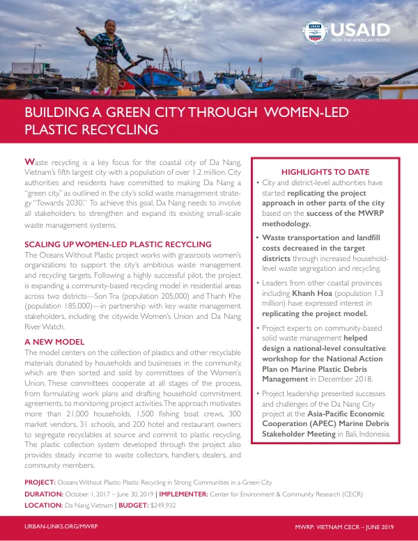 Oceans Without Plastic: Plastic Recycling in Da Nang, Vietnam
