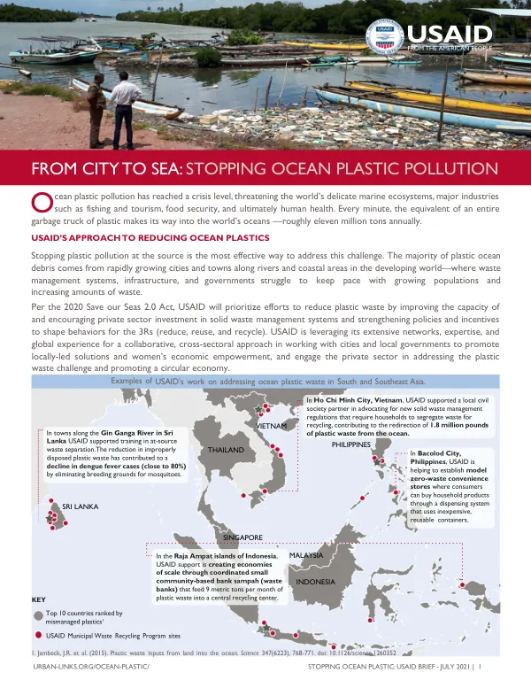 USAID Brief: Stopping Ocean Plastic