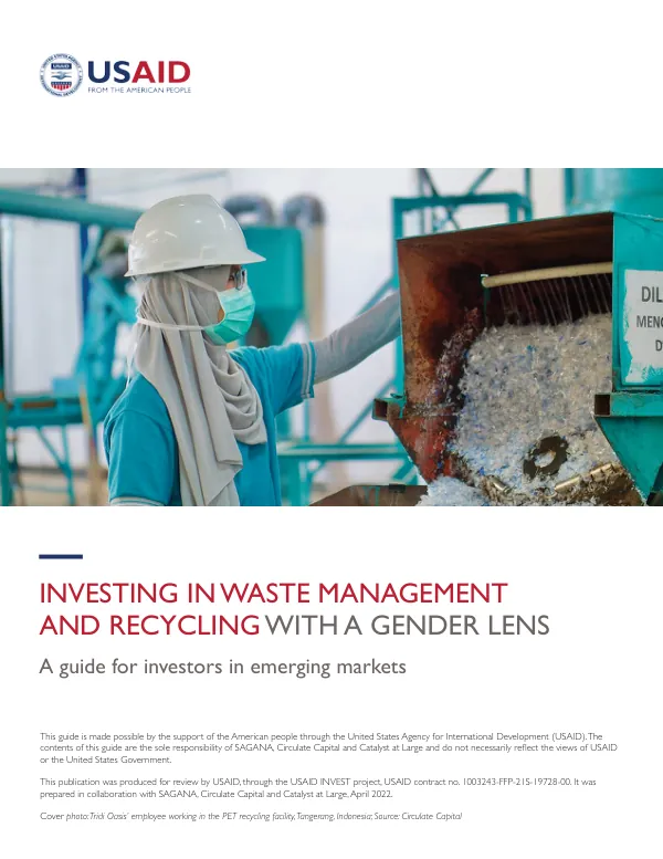 USAID Sector Guide: Gender Lens Investing in Waste Management and Recycling