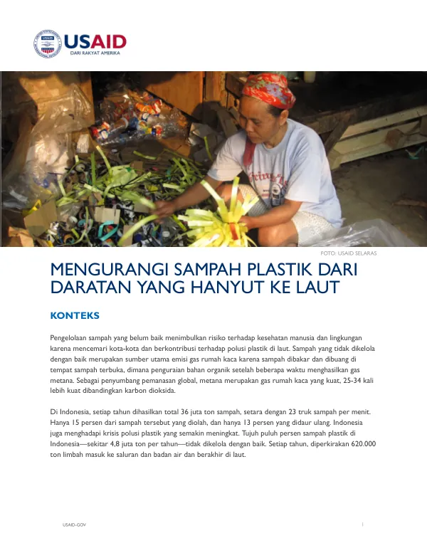 USAID SELARAS Program: Reducing Plastic Waste and Methane Emissions in Indonesia