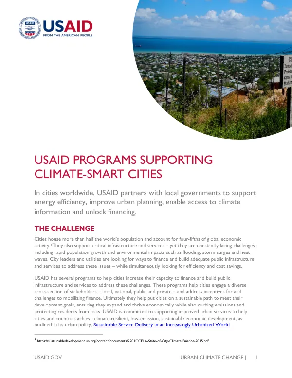 USAID Urban Climate Change Adaptation Programs