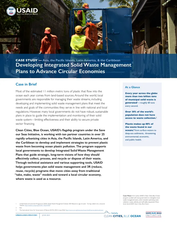Case Study: Developing Integrated Solid Waste Management Plans to Advance Circular Economies
