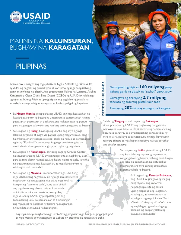 USAID Clean Cities, Blue Ocean Program in the Philippines: Combating Plastic Pollution