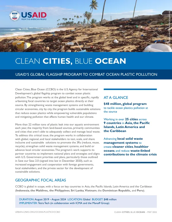 USAID Clean Cities, Blue Ocean Program Overview