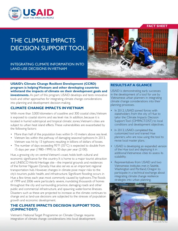 Climate Impacts Decision Support Tool for Land-Use Decisions in Vietnam
