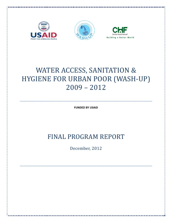 WASH-UP Ghana: Final Program Report (2009-2012)