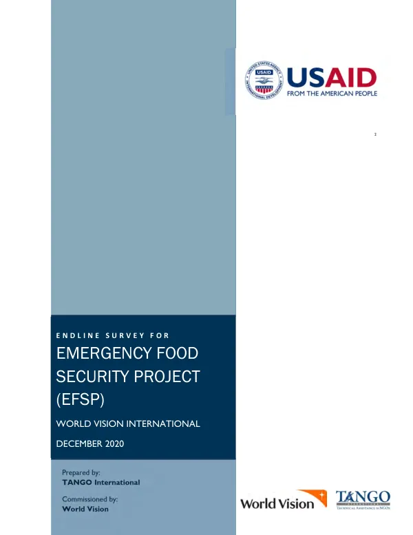 Endline survey for emergency food security project (EFSP)