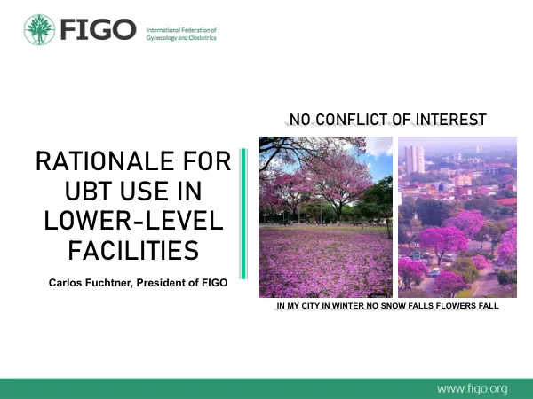 Rationale for UBT Use in Lower-Level Facilities and Mobile App Opportunities for Frontline Workers