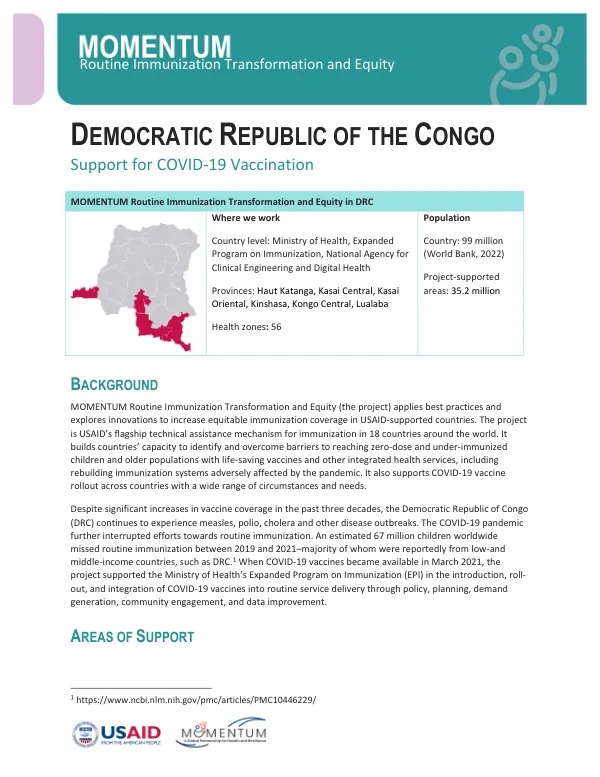 DRC COVID-19 One-Pager 2024
