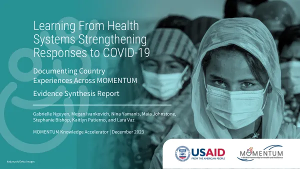 MOMENTUM COVID-19 Health Systems Strengthening Learning Evidence Synthesis Report