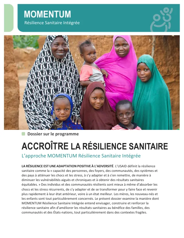 FR MIHR Resilience Program Brief