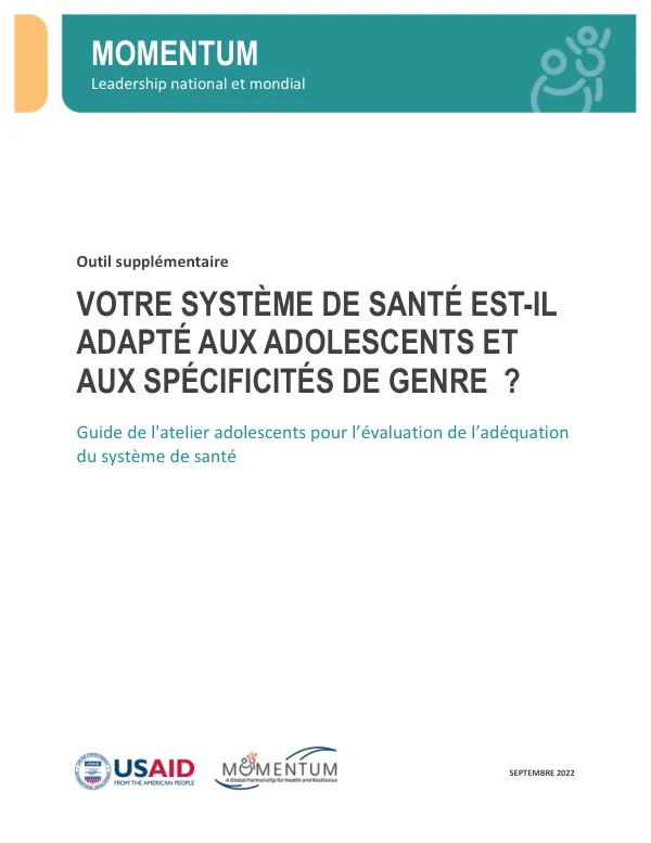 French Annex: Adolescent and Gender-Sensitive Healthcare System Workshop Tool